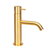 Daniel Tokyo Смеситель для раковины, без донного клапана, излив 17,9 см, цвет: золото брашированное TK606NDP