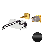 Daniel Tokyo Смеситель для раковины встраиваемый, излив 17 см, внешняя часть, цвет: черный матовый TK632KB15