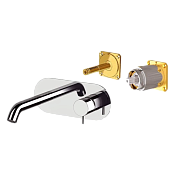 Daniel Tokyo Смеситель для раковины встраиваемый, излив 17 см, внешняя часть, цвет: хром TK632KBCR