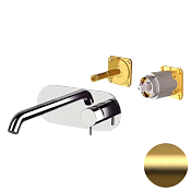 Daniel Tokyo Смеситель для раковины встраиваемый, излив 17 см, внеш. часть, цвет: золото браш TK632KBDP