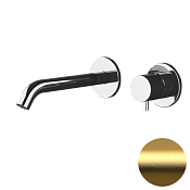 Daniel Tokyo Смеситель для раковины встраиваемый, излив 15,8 см, с внутр. частью, цвет: золото браш TK632PLDP