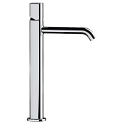 Daniel Trilogy Смеситель для раковины высокий, без донного клапана, излив 33,3 см, цвет: хром TG607BCR