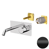 Daniel Trilogy Смеситель для раковины встраиваемый, излив 16,6 см, внеш. часть, цвет: черный мат TG632KB15