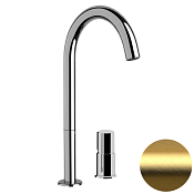 Daniel Trilogy Смеситель для раковины высокий, без донного клап., излив 32,7 см, цвет: золото браш TG655LDP