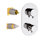 Daniel Suvi Thermo Смеситель для душа термостатический, на 3 потребителя, внешняя часть, цвет: хром ST20612D3KBCR