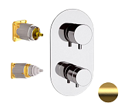 Daniel Suvi Thermo Смеситель для душа термостатический, на 3 потреб., внеш. часть, цвет: золото браш ST20612D3KBDP