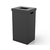 Decor Walther Brownie AWB Корзина для мусора напольная 38x32x67h см, искусст. кожа, цвет: черный мат 0937560