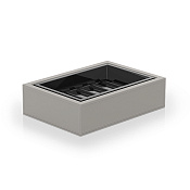 Decor Walther Brownie STS Мыльница с керамической чашей, настольная, цвет: серый 0937949