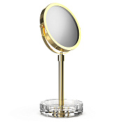 Decor Walther Kristall KSA Косметическое зеркало, 5x увеличение d15 см, цвет: золото 0941856