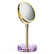 Decor Walther Kristall KSA Косметическое зеркало, 5x увеличение, d15 см, цвет: фиолетовый/золото 0941880
