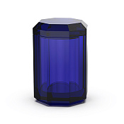 Decor Walther Kristall BMD Баночка универсальная d9x14h см, настольная, с крышкой, цвет: capri blue 0931495