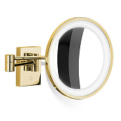 Decor Walther Club Косметическое зеркало подвесное, 5x увеличение d26,4 см, цвет: золото глянцевое 0124020