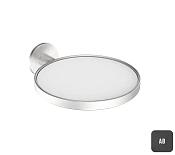 Almar Accessories Мыльница для ванной с акриловой чашей, подвесная, цвет: PVD brushed absolute black E085003.AB