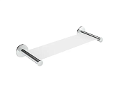 Almar Accessories Полка подвесная 30 см, с белой вставкой, цвет: 316 brushed stainless steel E300003.316