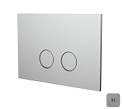 Almar WC plate Кнопка смыва для унитаза, 2 режима, нержавеющая сталь, цвет: brushed stainless steel E330003.BS