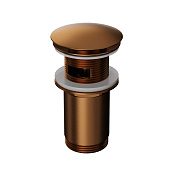 Whitecross Y Донный клапан с переливом click-clack, цвет: брашированная медь A706CPB