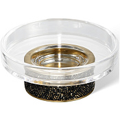 Decor Walther Rocks STS Мыльница настольная, гладкое стекло, цвет: dark metal matt/золото матовое 0934067