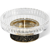 Decor Walther Rocks STS Мыльница настольная, рифленное стекло, цвет: dark metal matt/золото матовое 0934367