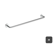 Almar Accessories Полотенцедержатель 60 см, подвесной, цвет: PVD brushed absolute black E305006.AB