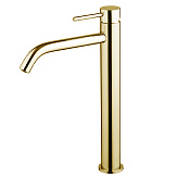 Fima Carlo Frattini Spillo Up Смеситель для раковины, с д/к, излив 16,7 см, цвет brushed gold F3031/HXSOS