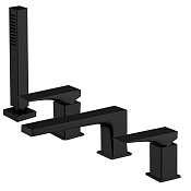 Fima Carlo Frattini Zeta Смеситель на борт ванны с ручным душем, цвет: black matt F3974NNS