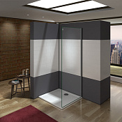 RGW Боковая стенка, Easy Clean 90х195h см, стекло прозрачное 8 мм, цвет: хром матовый 352200409-11