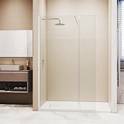 RGW Душевое ограждение walk-in 8 мм, Easy Clean, 100х195h см, стекло прозрачное, цвет: белый мат. 351005103-15