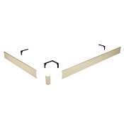 RGW Экран душевого поддона из металла 90х10h см, цвет: бежевый матовый 50231590-03