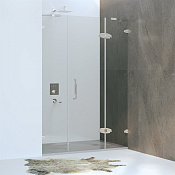RGW Safari Душевая дверь в нишу 8 мм, Easy Clean, 140х195h см, стекло прозрачное, цвет: хром глянец 02030114-11