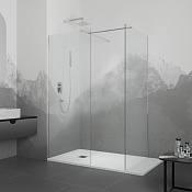 RGW Душевое ограждение walk-in 8 мм, Easy Clean, 80х195h см, стекло прозрачное, цвет: хром глянец 02122087-14