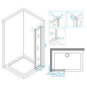 RGW Боковая стенка, Easy Clean 30х195h см, стекло прозрачное 8 мм, цвет: хром глянцевый 03064130-11