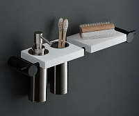 Ritmonio Elementa Полка на рейлинг 13x9,5 см, с 2 отверстиями, цвет: white acrylic stone 7N0003F38