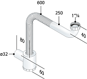 OMP Tea Сифон для раковины пластиковый, цвет: белый матовый 1950.600.5