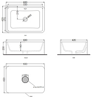 Cielo Shui Comfort Раковина чаша 60x42x20h см, с переливом, цвет: белый глянцевый SHLAA6020