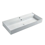 Olympia Drop Раковина накладная 100х46х15h см, с переливом, без донного клапана, цвет: белый глянец DRP4310VT101