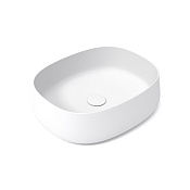 Olympia Paddle Раковина чаша 50х40х13h см, без перелива и донного клапана, цвет: белый матовый PAD4B50011