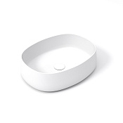 Olympia Wave Раковина чаша 52х40х15h см, без перелива и донного клапана, цвет: белый глянцевый WAV42RE50001