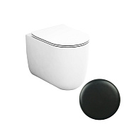 Olympia Milady Унитаз напольный 52х36 см безободковый, без крышки, цвет: черный матовый MIL110323