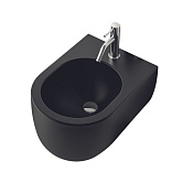 Olympia Milady Биде подвесное 52х36 см с 1 отвер. под смеситель и переливом, цвет: черный матовый MIL220123