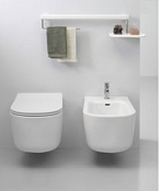 Olympia Omnia Унитаз подвесной 55х37 см безободковый, с креплением, без крышки, цвет: белый матовый OMN1202R11