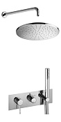 Alpi Blue Душевой комплект встраиваемый - смеситель, ручной и верхний душ, держатель, цвет: chrome SWK 85L1863 CR