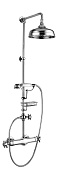 Alpi London Душевая стойка: термостат, ручной и верхний душ 1 вид струи, шланг, цвет: chrome LO 41RM1151 CR