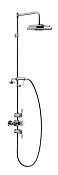 Alpi Le Grand Душевая стойка: термостат, ручной и верхний душ 1 вид струи, шланг, цвет: chrome LG 14RM2151 CR