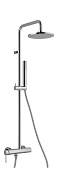 Alpi Blue Душевая стойка: смеситель, ручной и верхний душ 1 вид струи, шланг, цвет: chrome BU 95RM2251 CR