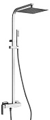 Alpi Una18 Душевая стойка: смеситель, ручной и верхний душ 1 вид струи, шланг, цвет: chrome UN 18SM2251 CR