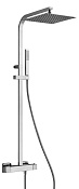 Alpi Una18 Душевая стойка: термостат, ручной и верхний душ 1 вид струи, шланг, цвет: chrome UN 18SM2151 CR