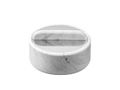 Alpi Portofino Контейнер для хранения с крышкой d16 см, мраморная колба, цвет: white CO 004 CR MBO