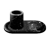 Alpi Portofino Комплект: стакан, лоток настольный, цвет: black CO 005 MNO