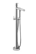 Alpi Allen Смеситель для ванны напольный с душевым набором - ручной душ, шланг, держ., цвет: chrome AL 98804 CR