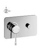 Alpi Blue Смеситель для душа на 2 потребителя, встраиваемый, внешняя часть, цвет: chrome BU EL863 CR